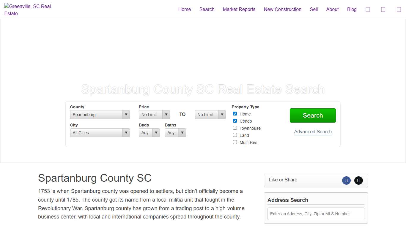Spartanburg County SC Real Estate Listings and Homes for Sale
